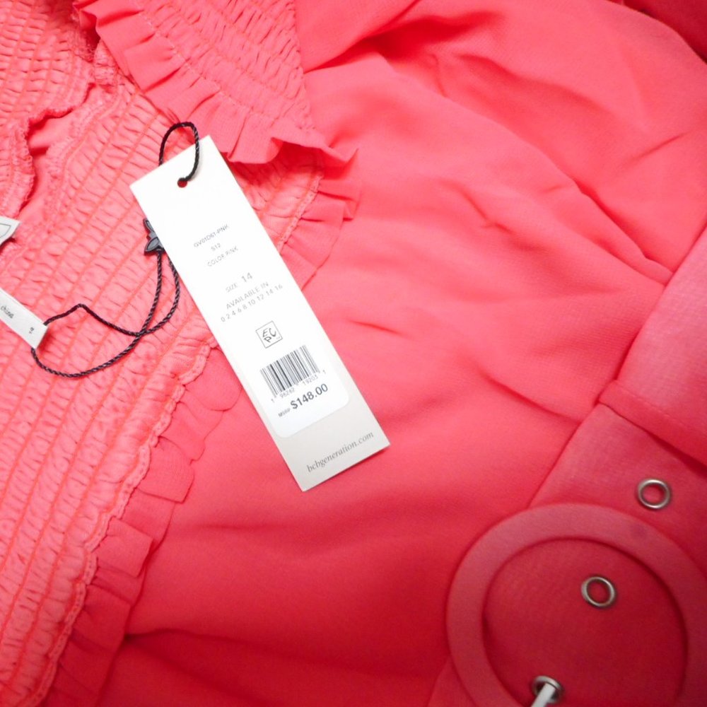 BCBGeneration Barbie Pink Ruffle Dress size 14 - Picture 4 of 4